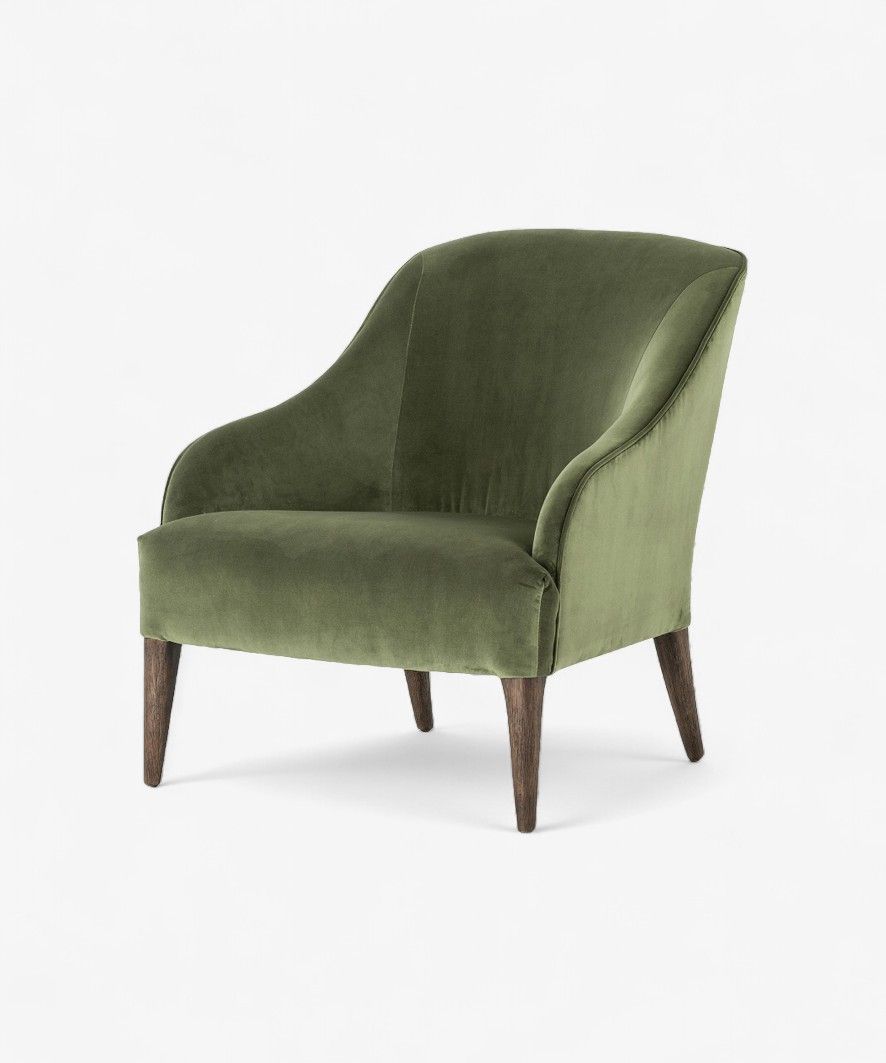 Lupita Olive Velvet Lounge Chair
