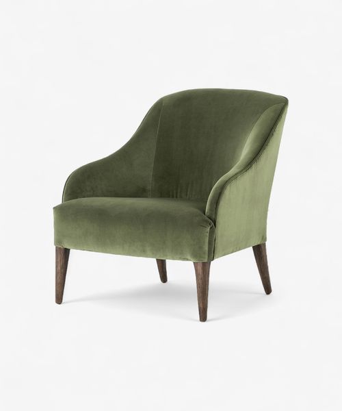 Lupita Olive Velvet Lounge Chair