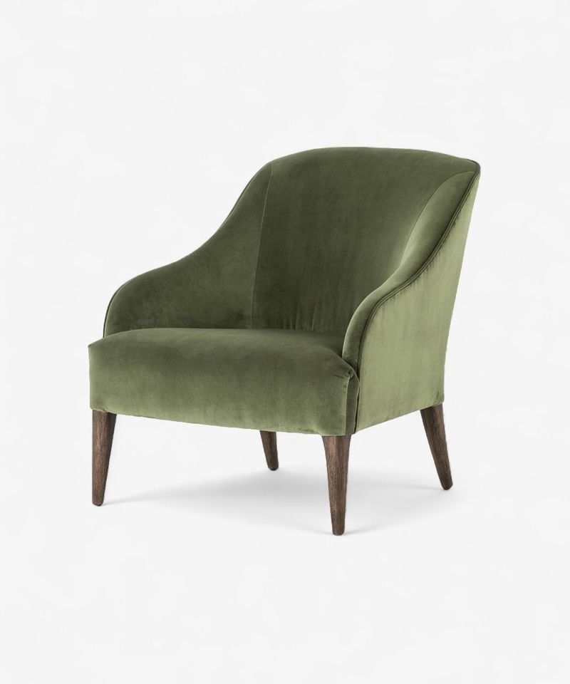 Lupita Olive Velvet Lounge Chair