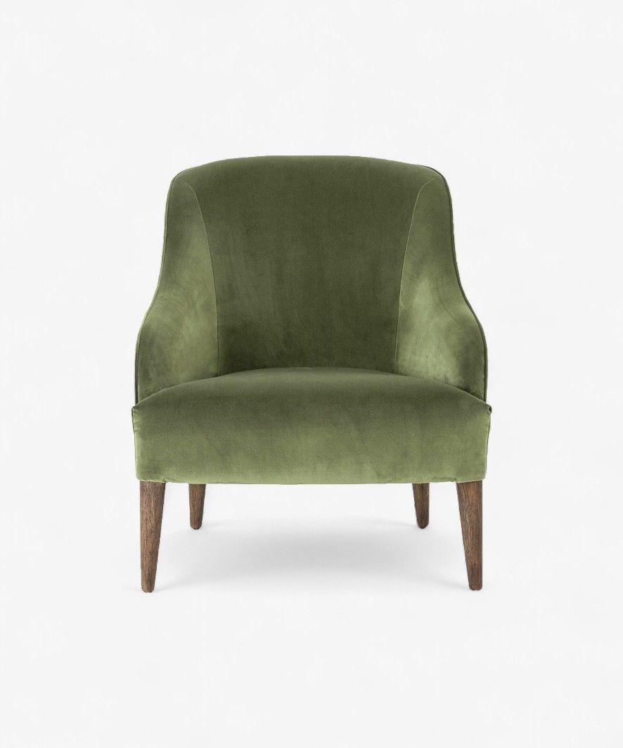 Lupita Olive Velvet Lounge Chair