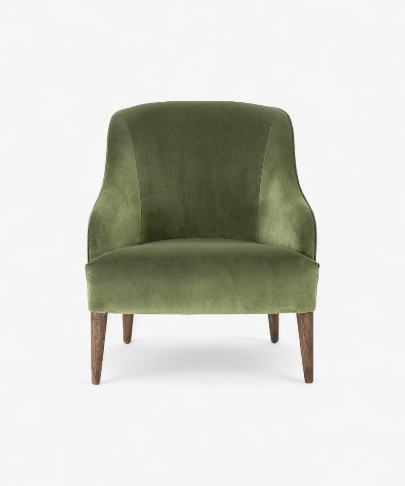Lupita Olive Velvet Lounge Chair