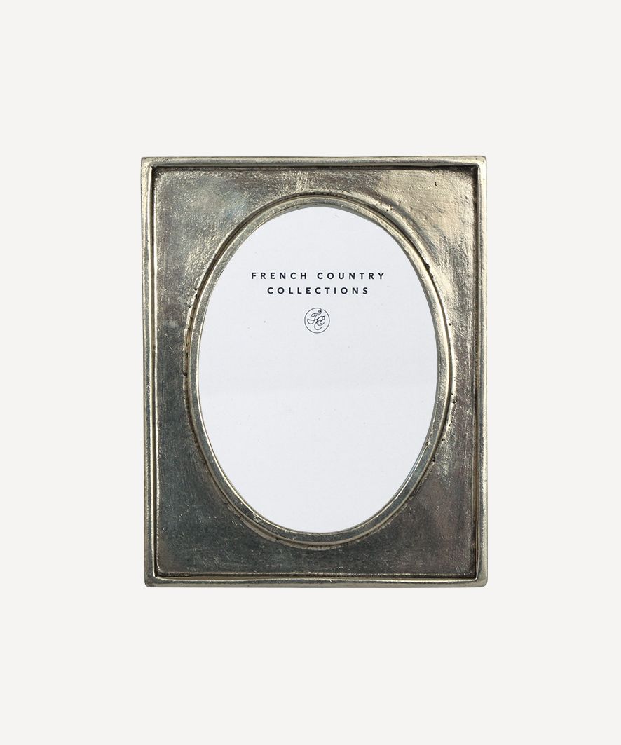 Pewter Oval Photo Frame  3x4"