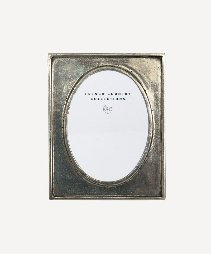 Pewter Oval Photo Frame  3x4"