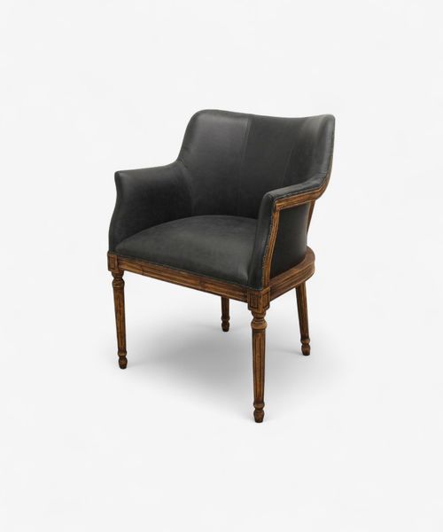 Boston Black Leather Chair