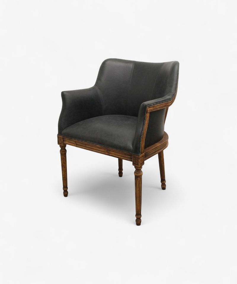 Boston Black Leather Chair