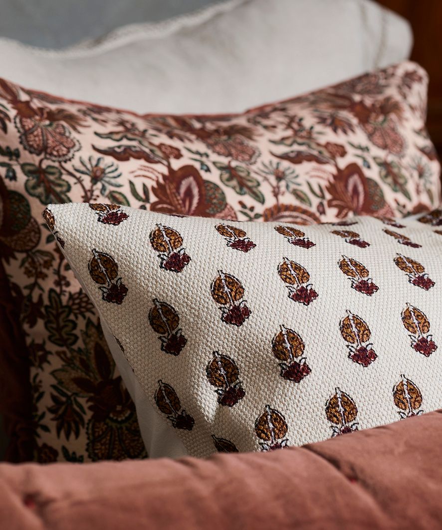 Harlequin Flower Print Cushion Cover