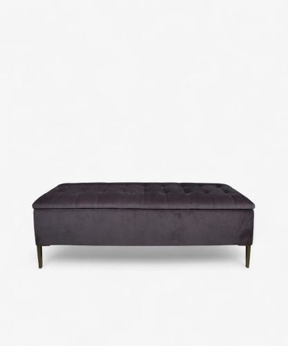 Estelle Storage Box Grey Velvet