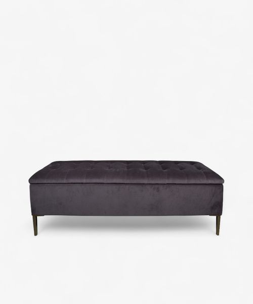 Estelle Storage Box Grey Velvet