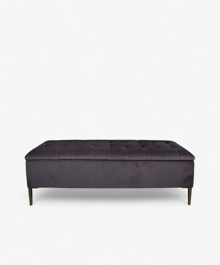 Estelle Storage Box Grey Velvet