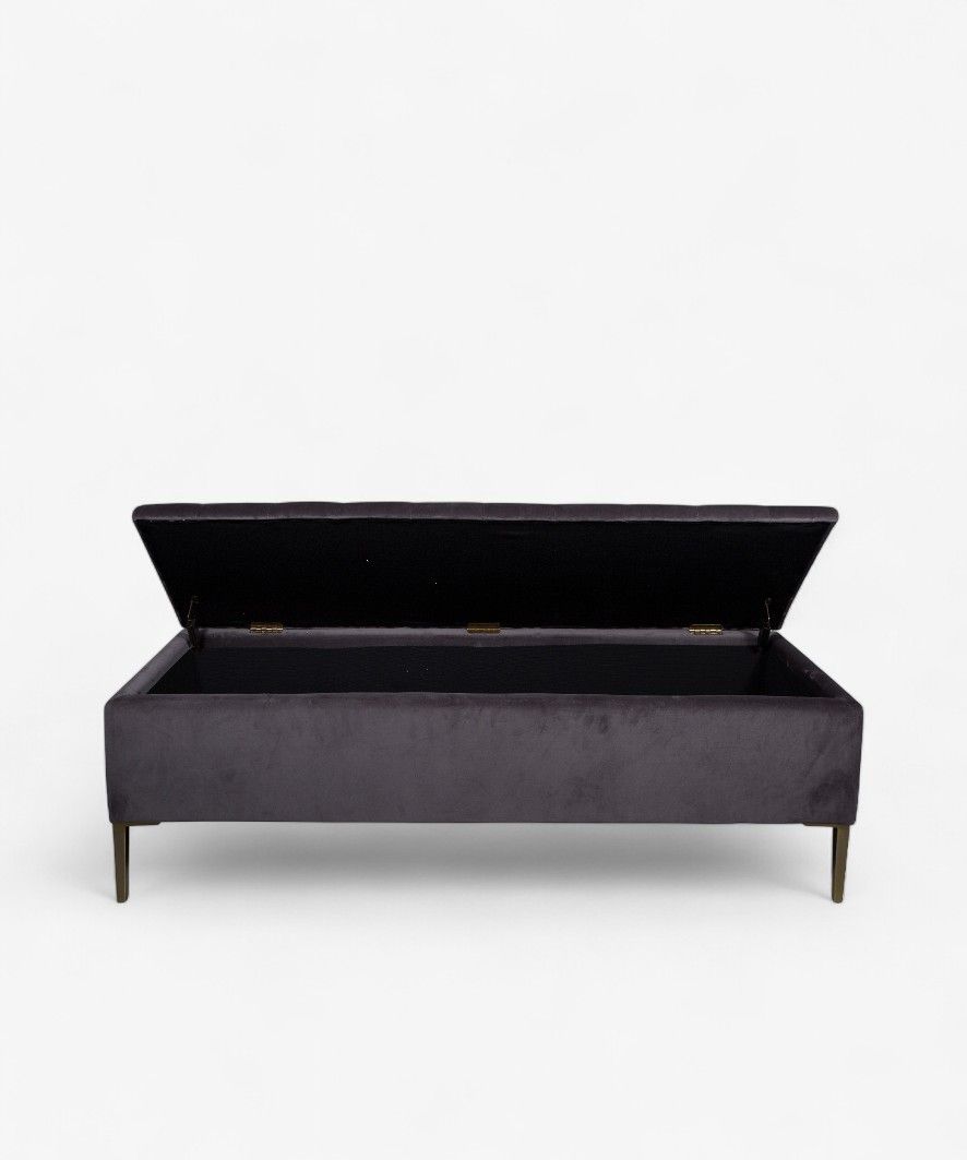 Estelle Storage Box Grey Velvet