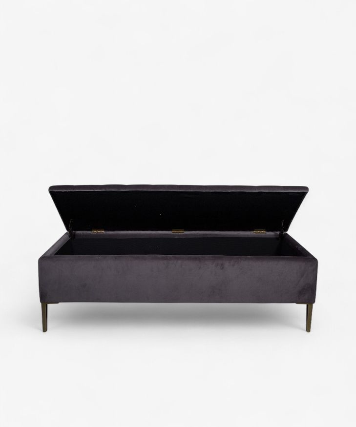 Estelle Storage Box Grey Velvet