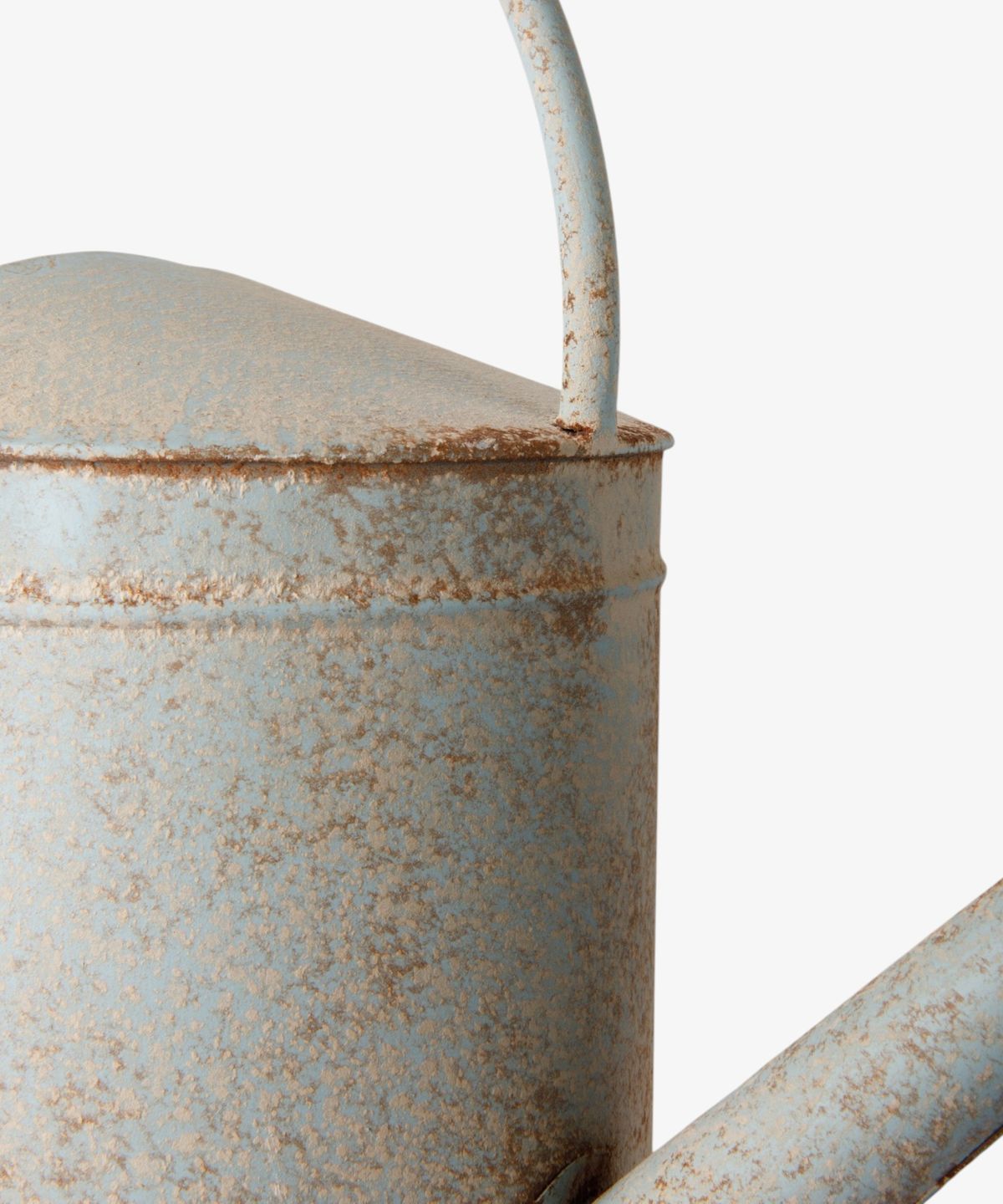 Vintage Metal Watering Can Antique Blue