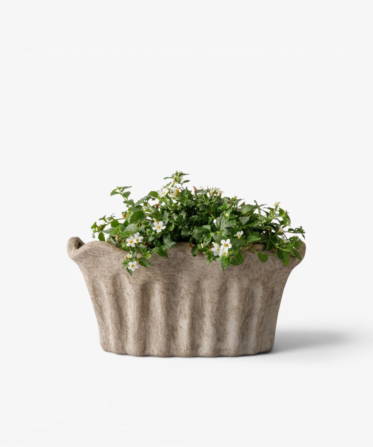 Terra Fluted Oval Planter Small
