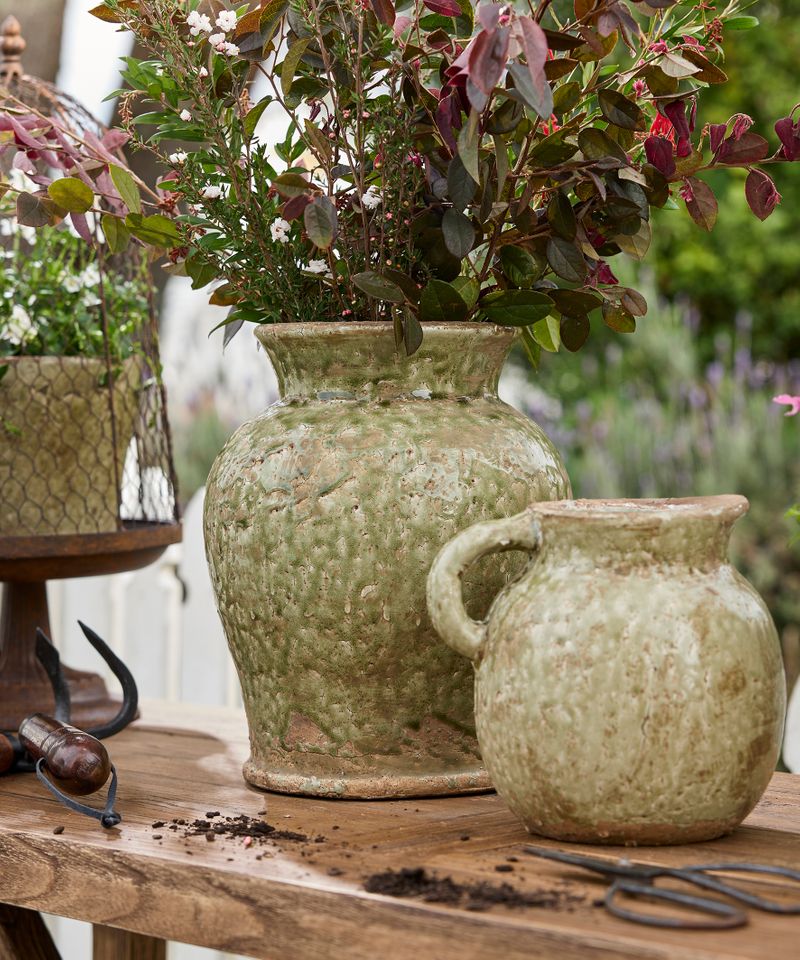 Celadon Garden Vase