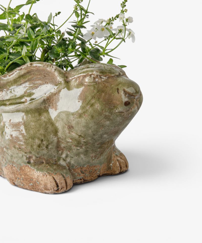 Celadon Rabbit Planter