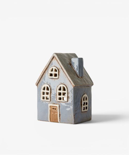 Devon Tea Light Cottage Arch Window Cornflour