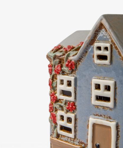 Devon Peak Tea Light Cottage Cornflour