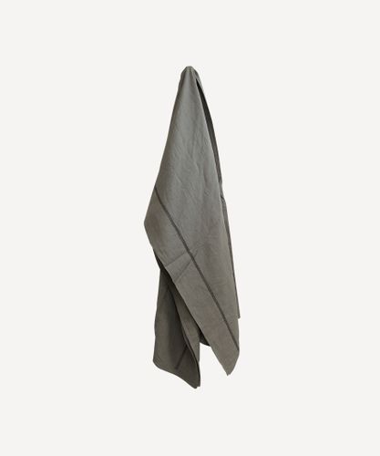 Emilie Linen Flat Sheet Super King Fog