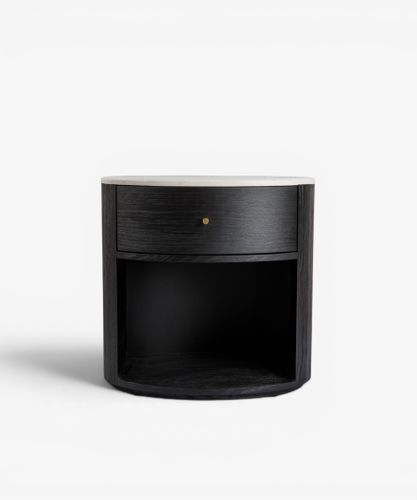 Dana Oval Side Table Ebony