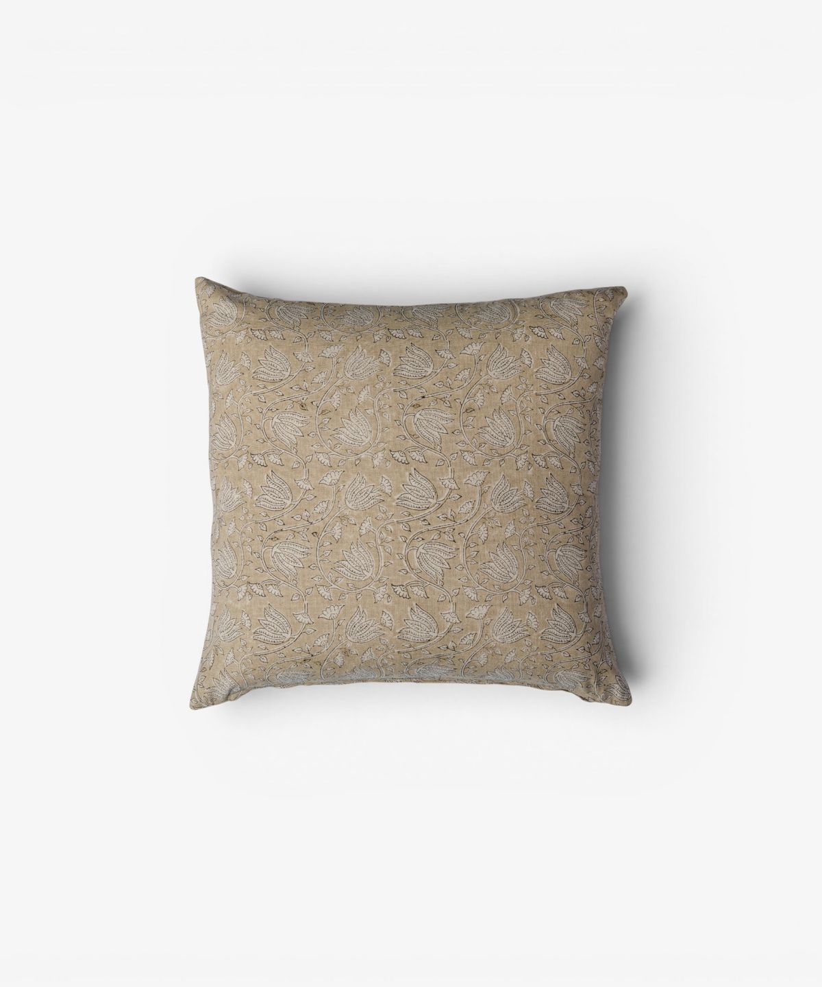 Lotus Handblocked Cushion Cover