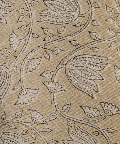 Lotus Handblocked Cushion Cover