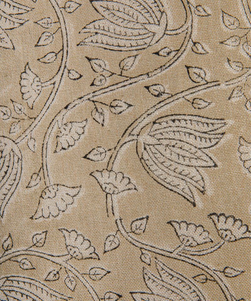 Lotus Handblocked Cushion Cover