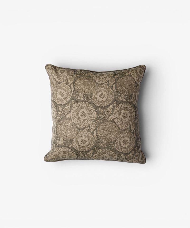 Linen Rosette Cushion Cover