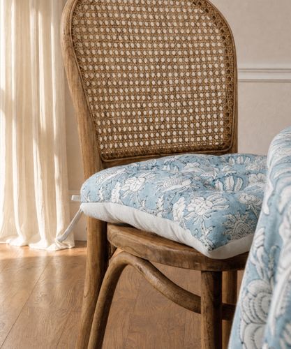 Willow Blue Block Chair Squab