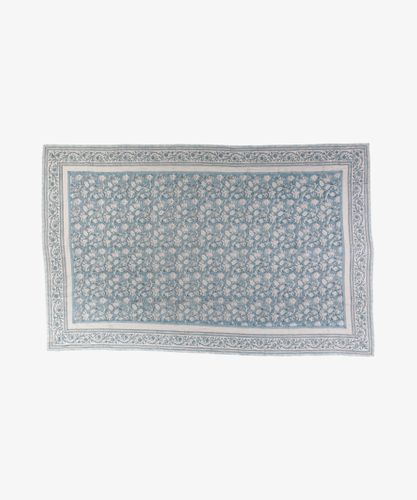 Willow Blue Linen Tablecloth Large