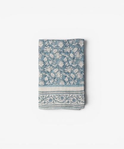 Willow Blue Linen Tablecloth Small