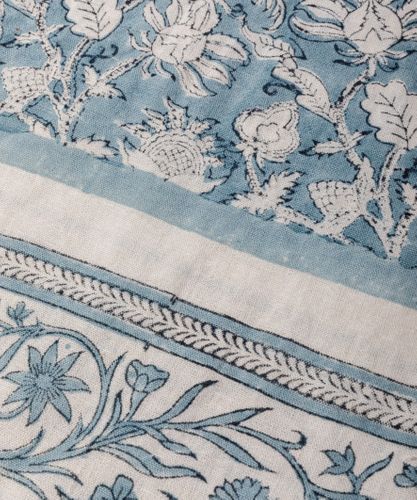 Willow Blue Linen Tablecloth Small