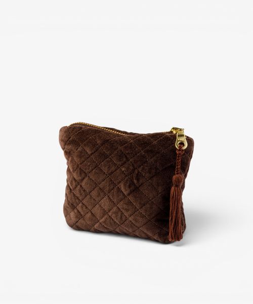 Novi Chocolate Quilted Pouch