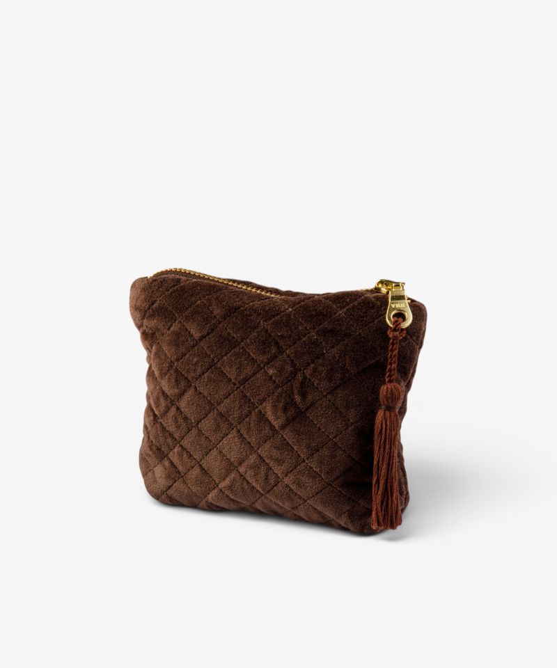 Novi Chocolate Quilted Pouch