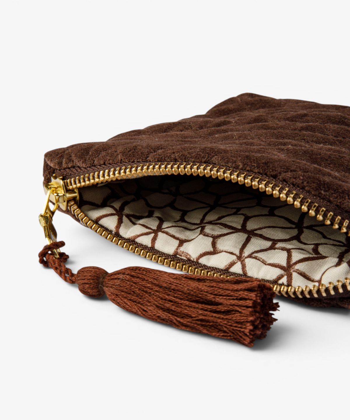 Novi Chocolate Quilted Pouch