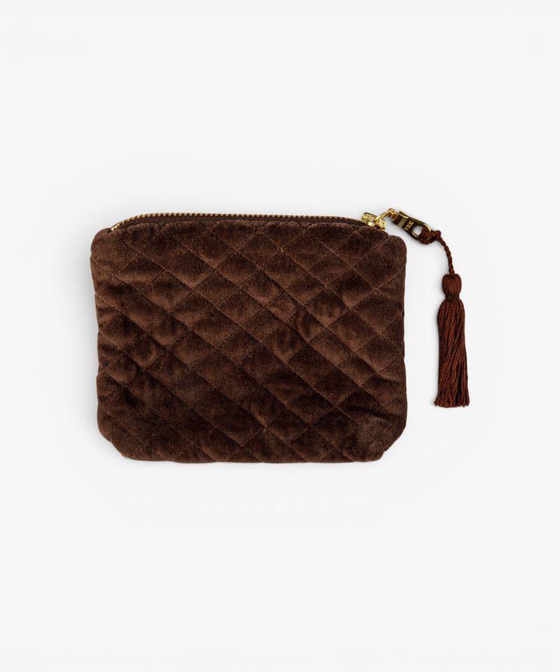 Novi Chocolate Quilted Pouch