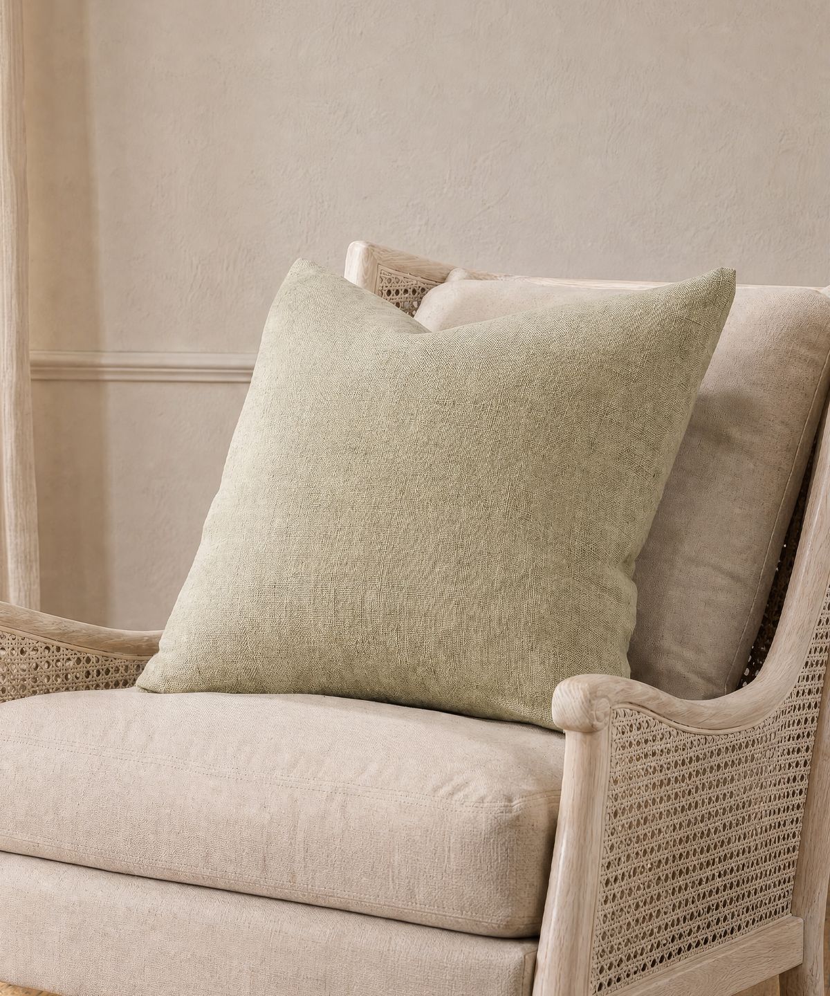 Linen Cushion Cover Sage