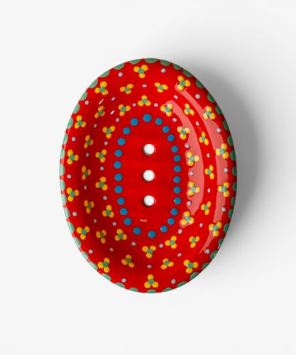 Oval Soap Dish Red