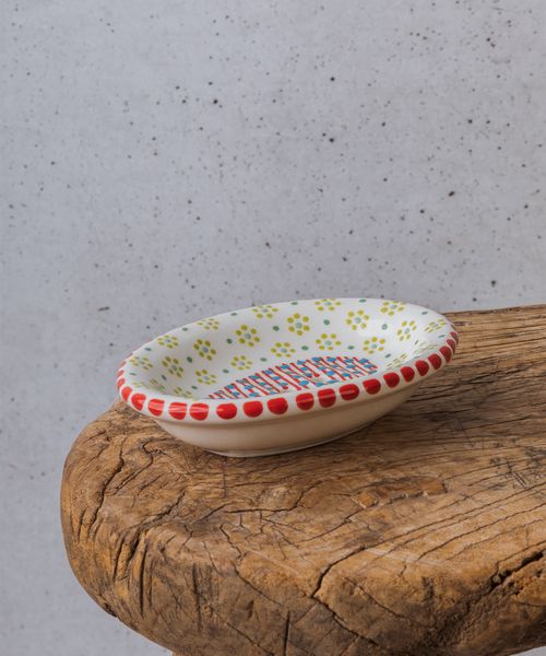 Oval Soap Dish Red