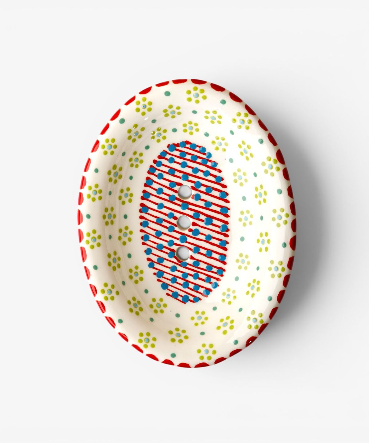 Oval Soap Dish Red