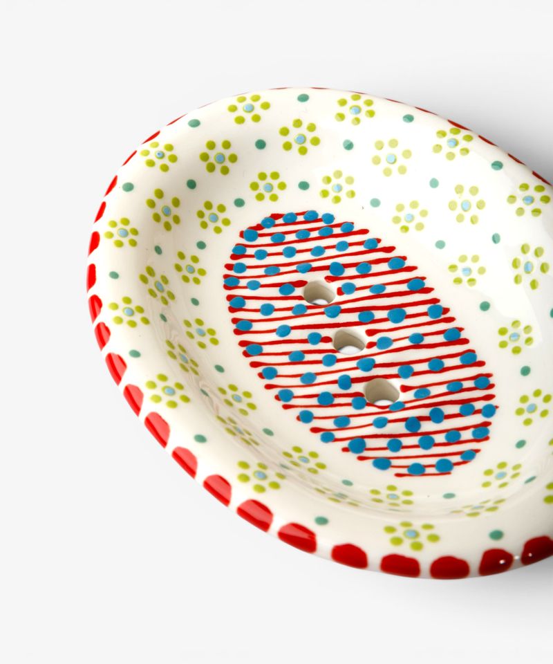 Oval Soap Dish Red
