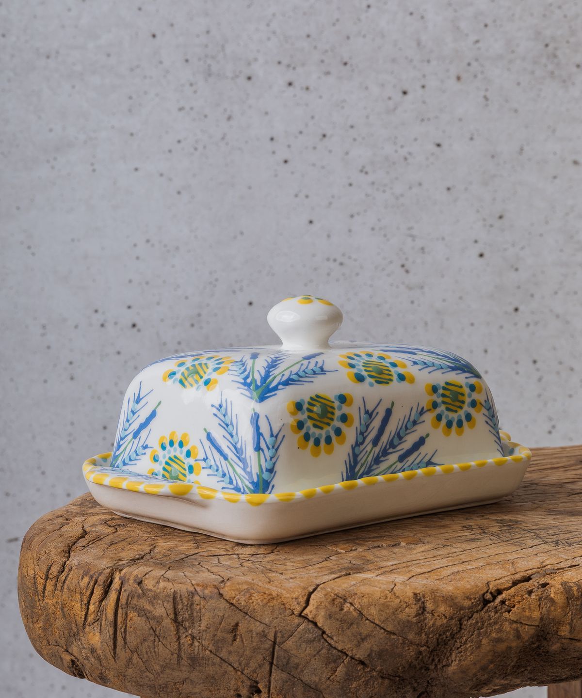 Butter Dish with Lid Yellow