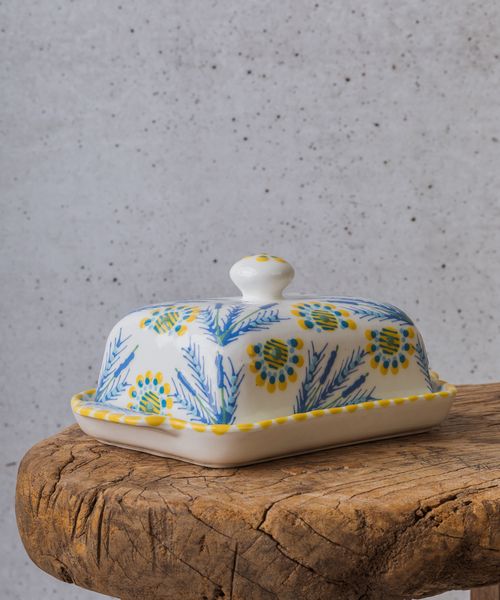 Butter Dish with Lid Yellow