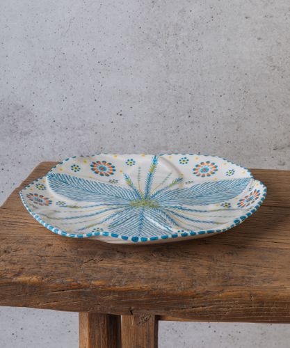 Tulip Large Dinner Plate Turquoise