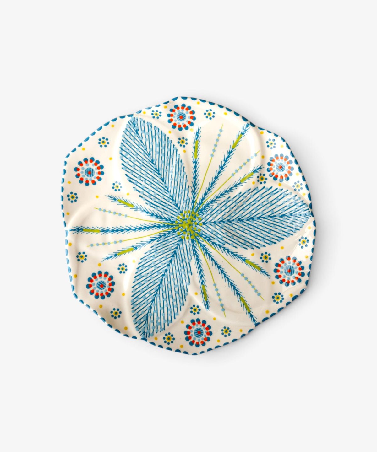 Tulip Large Dinner Plate Turquoise