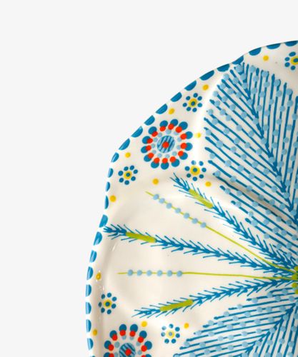 Tulip Large Dinner Plate Turquoise