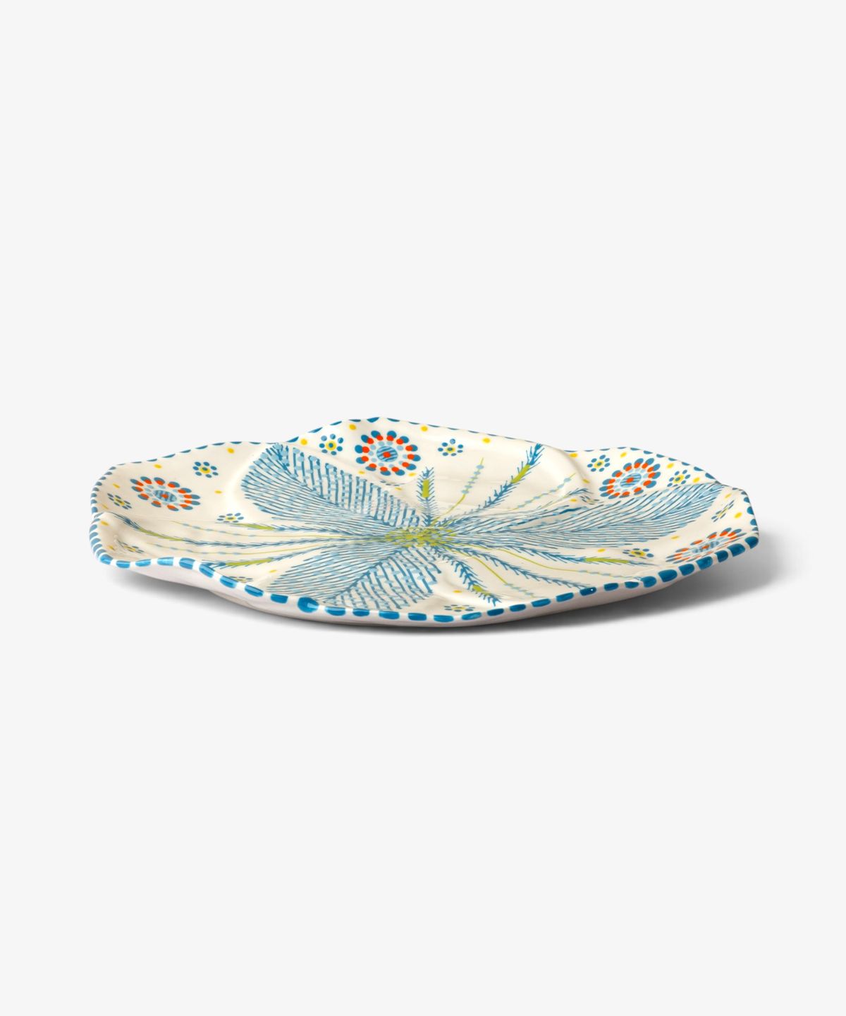 Tulip Large Dinner Plate Turquoise