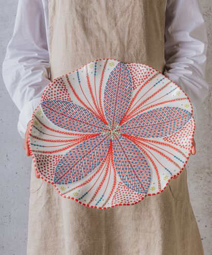 Poppy Platter Red