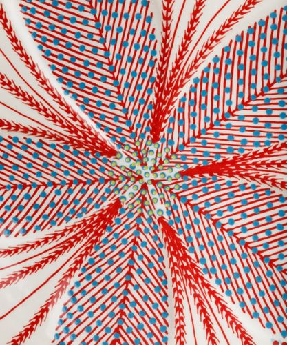 Poppy Platter Red