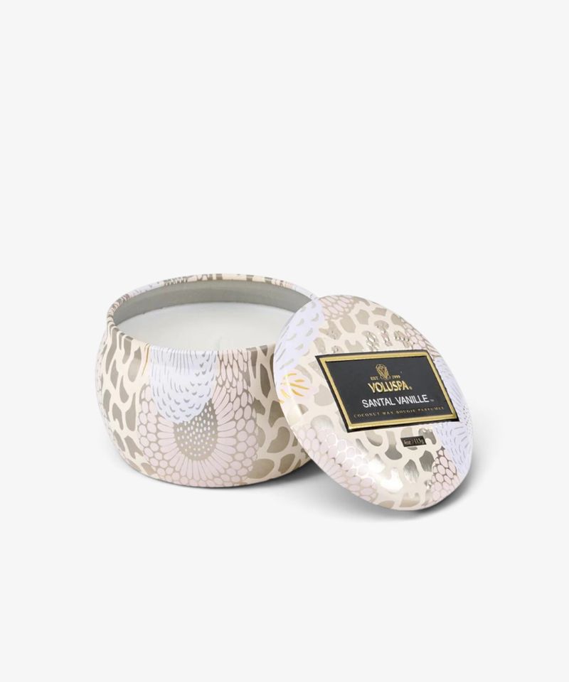 Santal Vanille Decorative Candle Tin