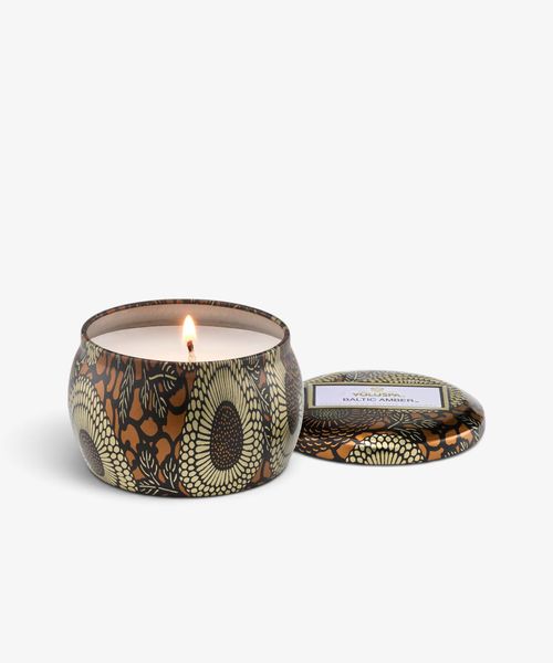 Baltic Amber Decorative Candle Tin